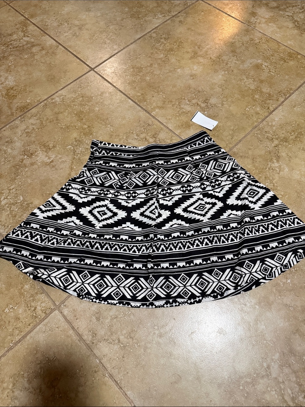 Have Black & White Aztec Circle Skirt